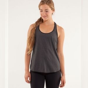 Lululemon Athletica Heathered Black Tank Top